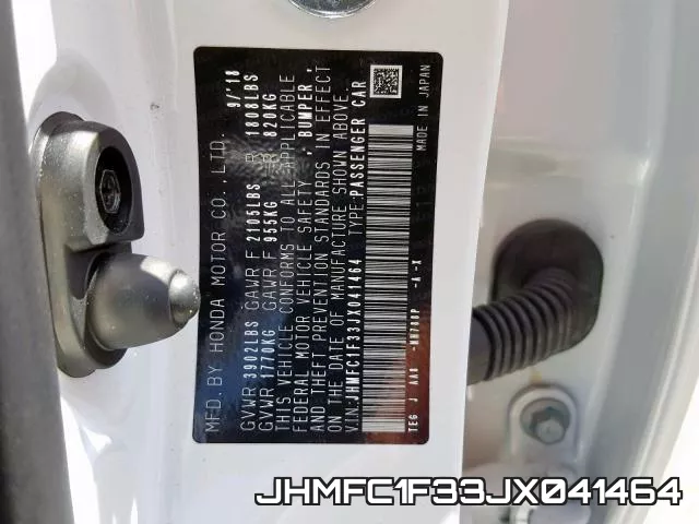 JHMFC1F33JX041464 фото 2