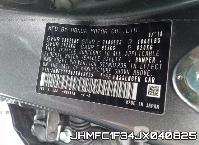JHMFC1F34JX040825 фото 10