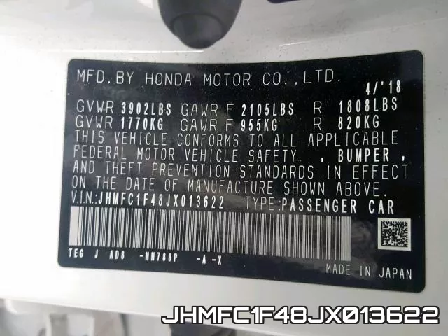 JHMFC1F48JX013622 фото 2