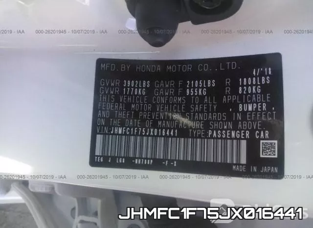 JHMFC1F75JX016441 фото 10