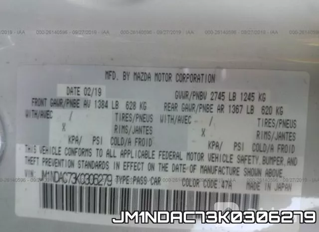 JM1NDAC73K0306279 фото 10
