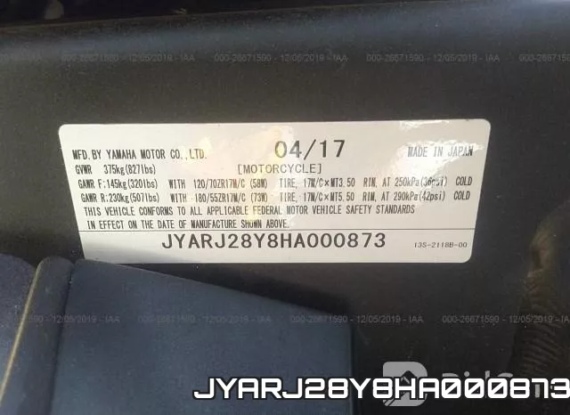 JYARJ28Y8HA000873 фото 2