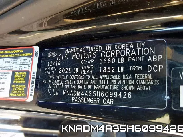 KNADM4A35H6099426 фото 2