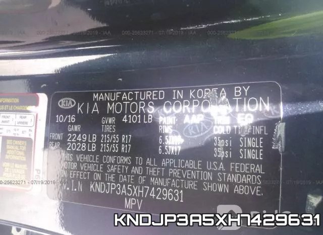 KNDJP3A5XH7429631 фото 10
