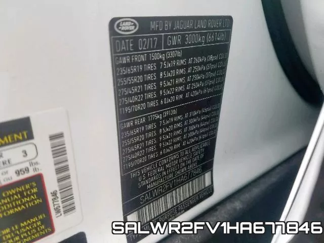 SALWR2FV1HA677846 фото 2