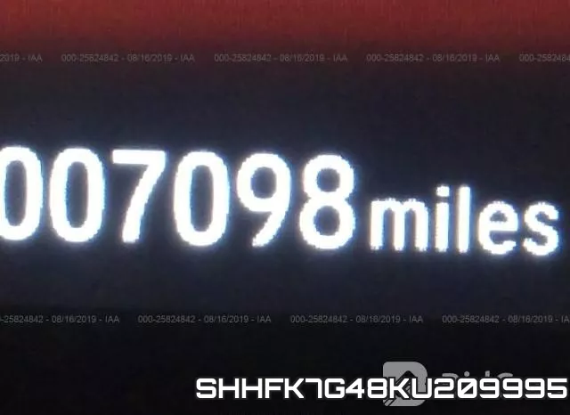 SHHFK7G48KU209995 фото 8