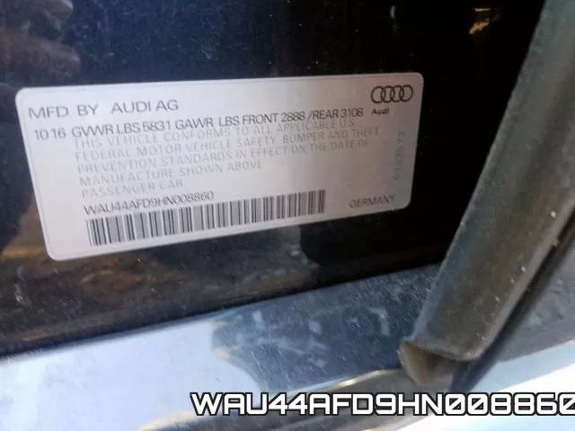 WAU44AFD9HN008860 фото 2