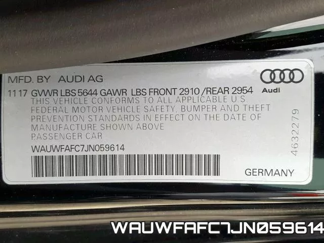 WAUWFAFC7JN059614 фото 2