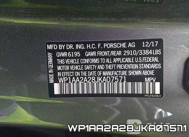 WP1AA2A28JKA07571 фото 10