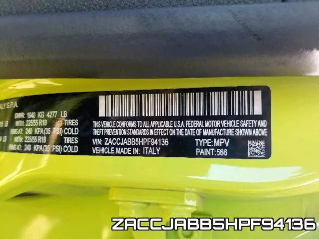 ZACCJABB5HPF94136 фото 2