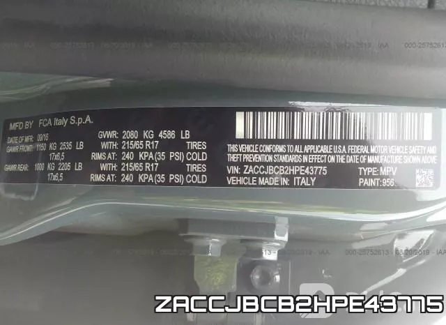 ZACCJBCB2HPE43775 фото 10