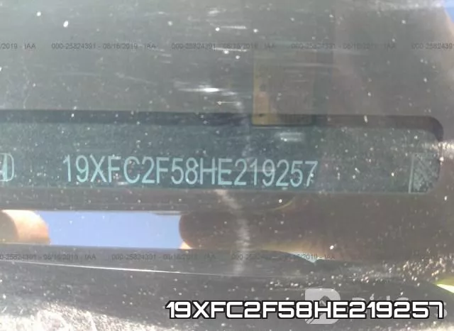 19XFC2F58HE219257 фото 10