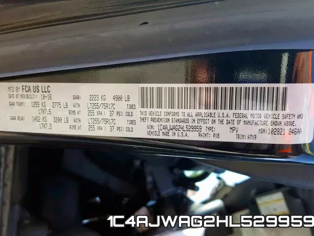 1C4AJWAG2HL529959 фото 2