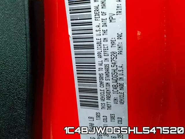 1C4BJWDG5HL547520 фото 2