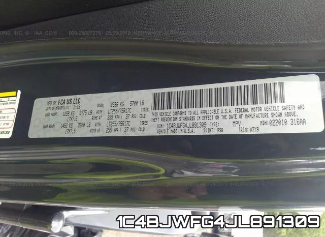 1C4BJWFG4JL891309 фото 10