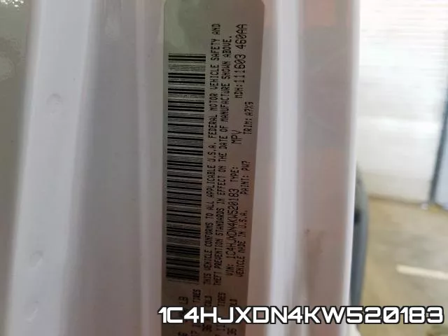 1C4HJXDN4KW520183 фото 2
