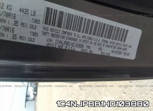 1C4NJPBB1HD103880 фото 10