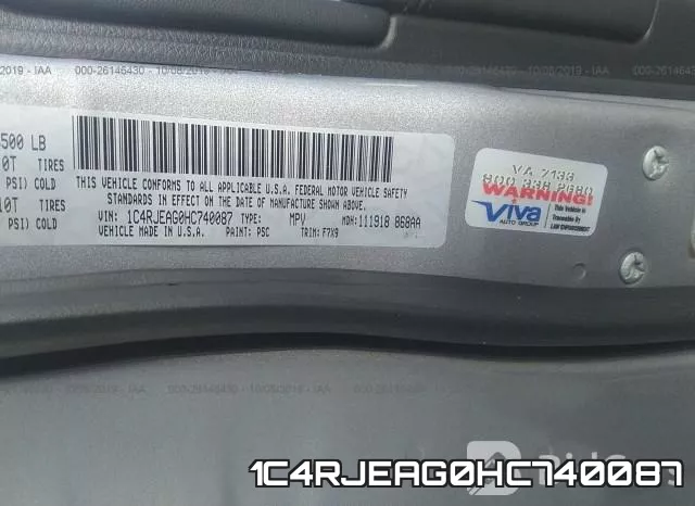 1C4RJEAG0HC740087 фото 9