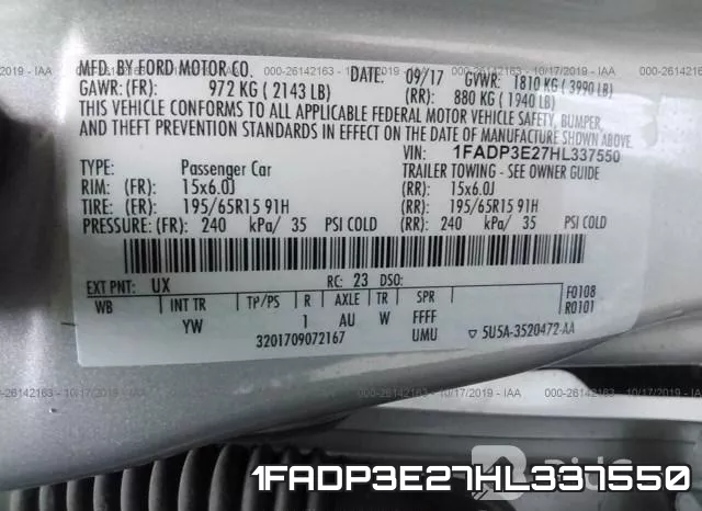 1FADP3E27HL337550 фото 10