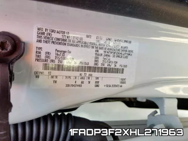 1FADP3F2XHL271963 фото 2
