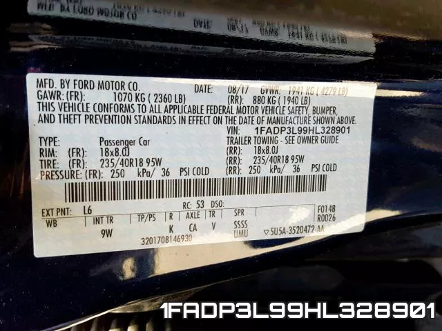 1FADP3L99HL328901 фото 2