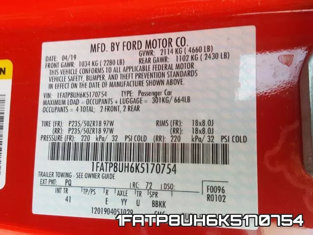 1FATP8UH6K5170754 фото 2