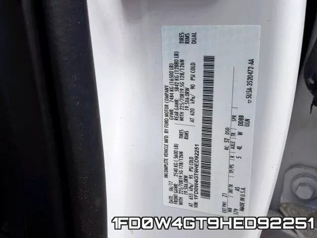 1FD0W4GT9HED92251 фото 2