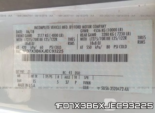 1FD7X3B6XJEC93225 фото 10