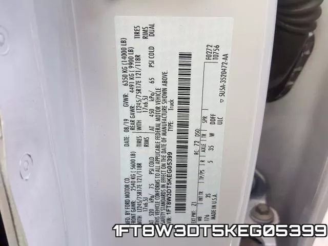 1FT8W3DT5KEG05399 фото 2