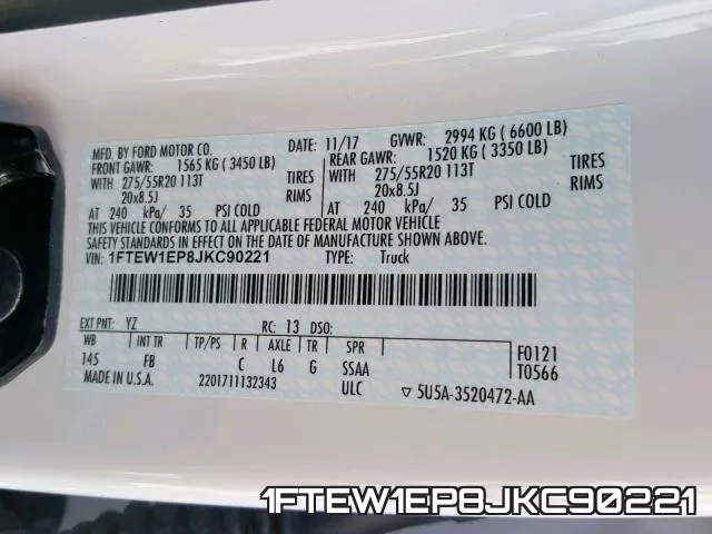 1FTEW1EP8JKC90221 фото 2