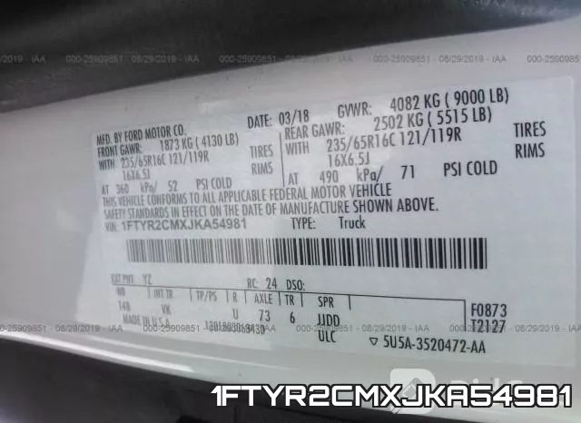 1FTYR2CMXJKA54981 фото 10