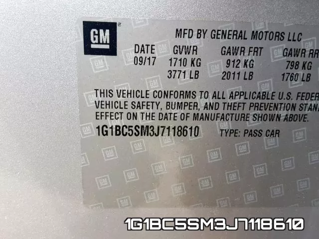 1G1BC5SM3J7118610 фото 2
