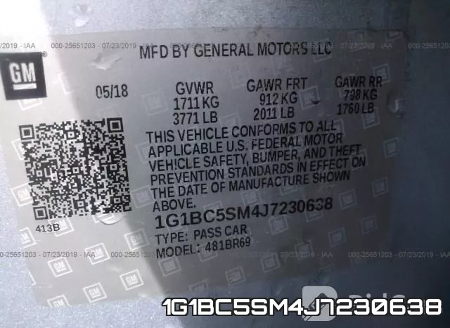 1G1BC5SM4J7230638 фото 10
