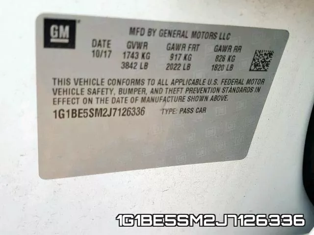 1G1BE5SM2J7126336 фото 2