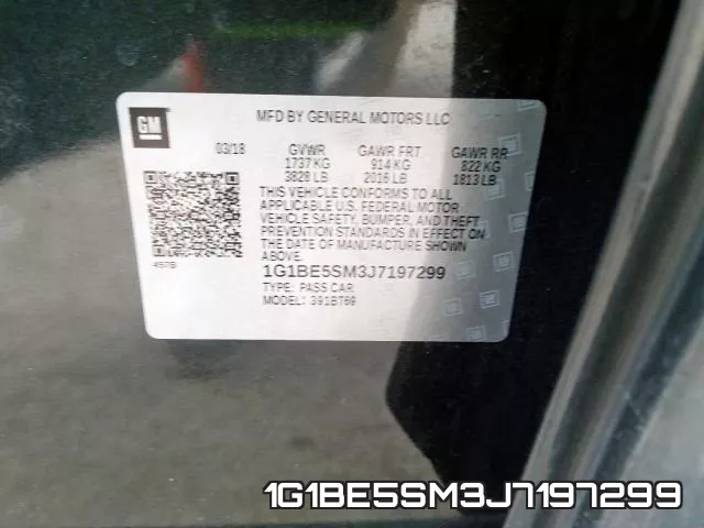 1G1BE5SM3J7197299 фото 2