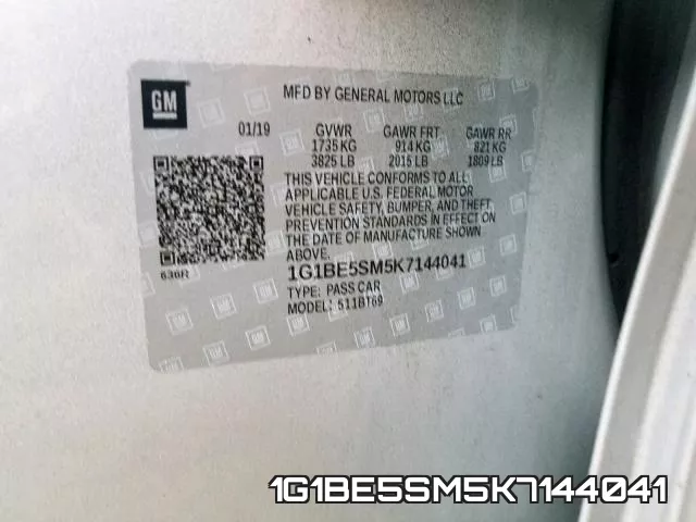 1G1BE5SM5K7144041 фото 2