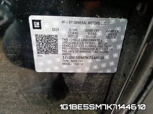 1G1BE5SM7K7144610 фото 2