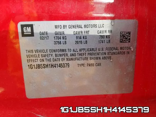 1G1JB5SH1H4145379 фото 2