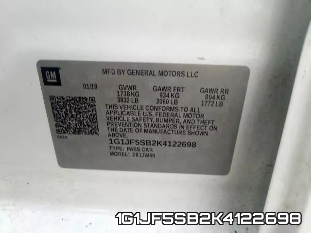 1G1JF5SB2K4122698 фото 2