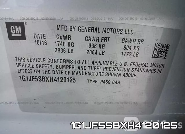 1G1JF5SBXH4120125 фото 10