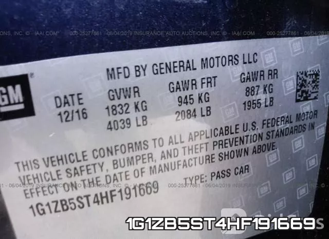 1G1ZB5ST4HF191669 фото 10