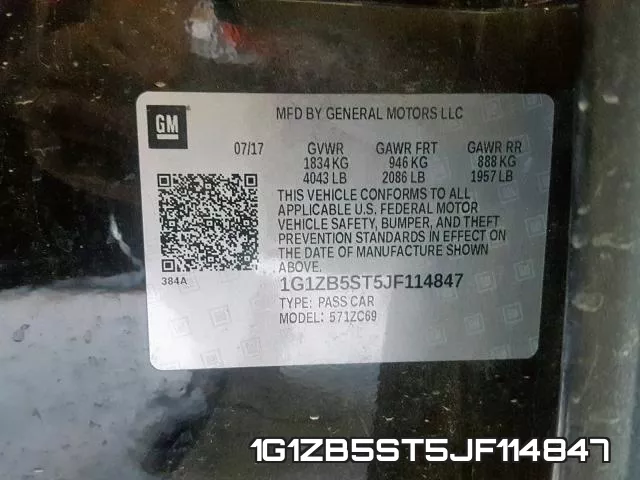 1G1ZB5ST5JF114847 фото 2