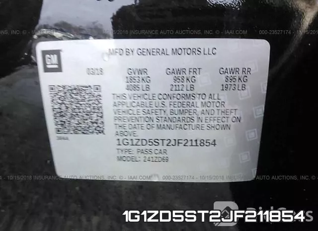 1G1ZD5ST2JF211854 фото 10