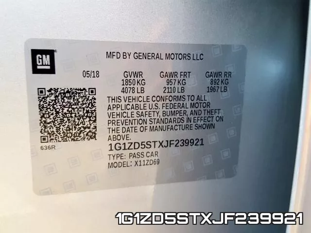 1G1ZD5STXJF239921 фото 2