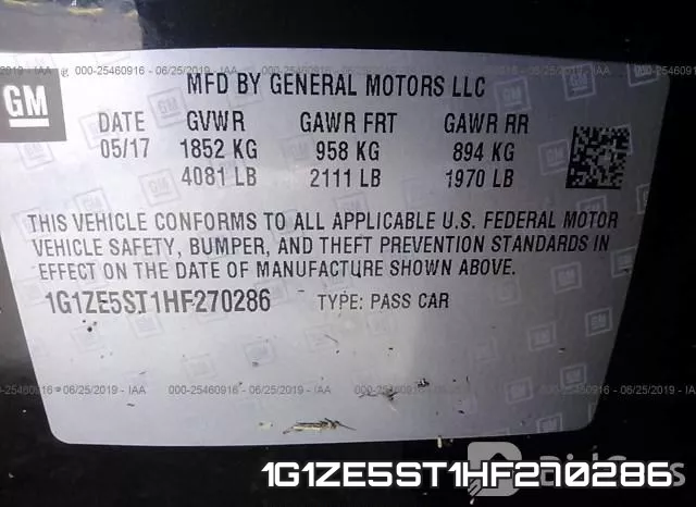 1G1ZE5ST1HF270286 фото 10