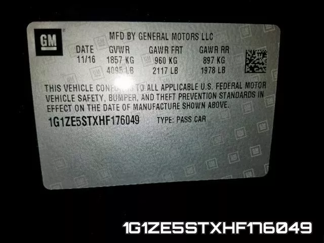 1G1ZE5STXHF176049 фото 2