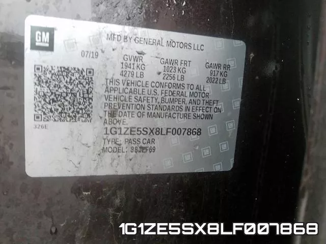 1G1ZE5SX8LF007868 фото 2