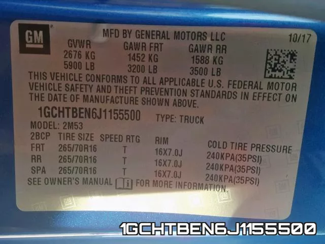 1GCHTBEN6J1155500 фото 2