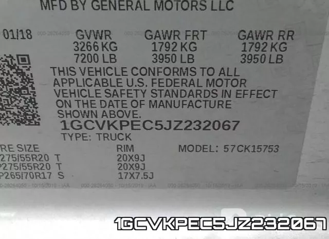 1GCVKPEC5JZ232067 фото 10