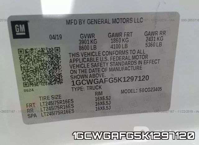 1GCWGAFG5K1297120 фото 10